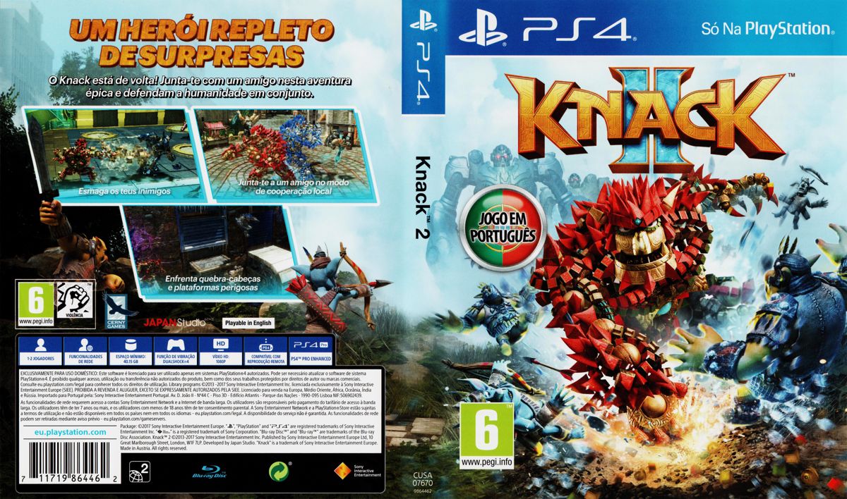 Knack II box art for Playstation 4